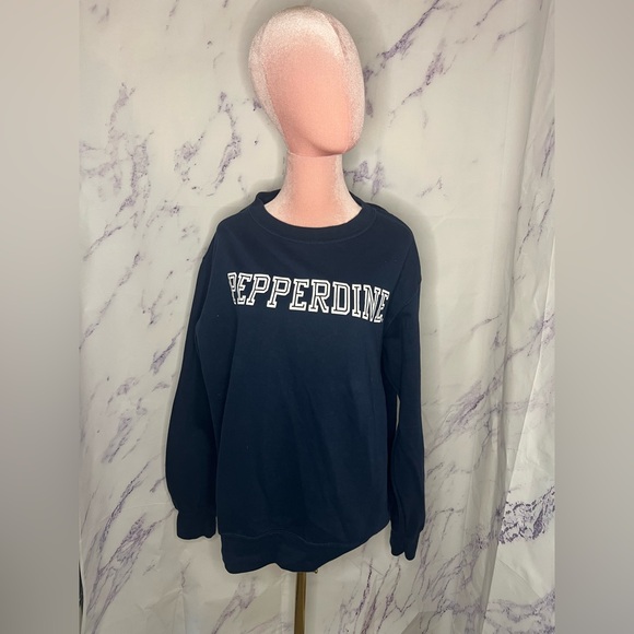 Sweaters - Pepperdine College Campus Navy Sweatshirt Sz L